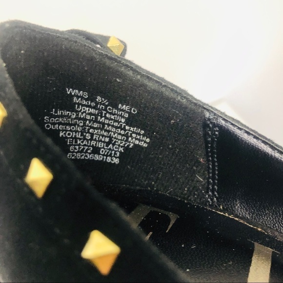 Ellie Black suede heels with gold studs 8.5M‎ - Picture 6 of 8